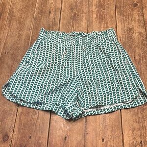 a new day High Waist Green and White Shorts